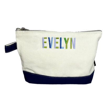 colorful canvas cosmetic bag