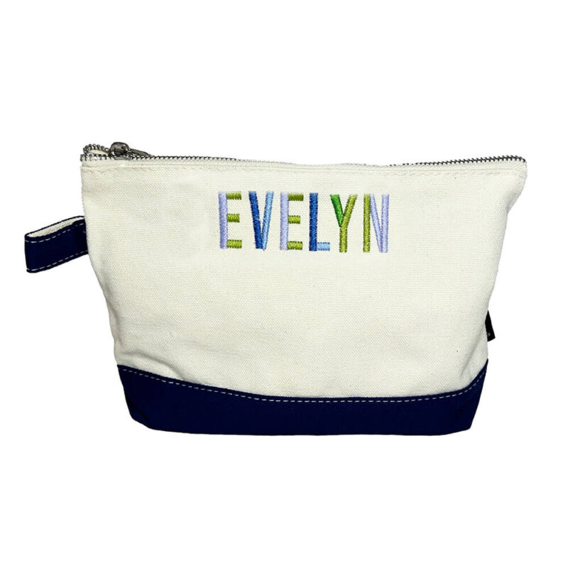 colorful canvas cosmetic bag