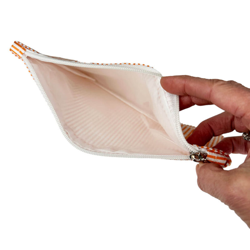 seersucker makeup bag