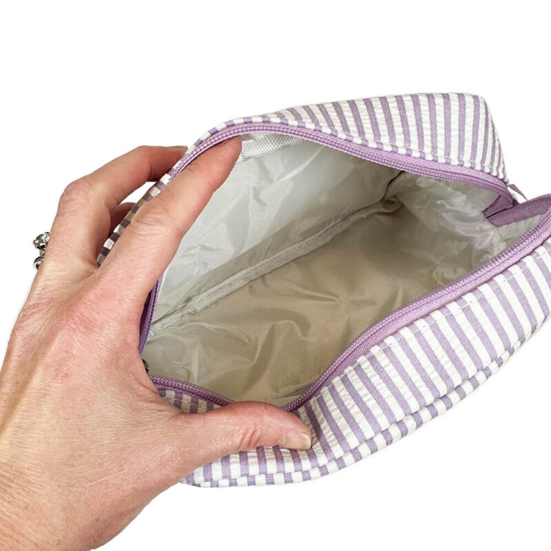 Personalized Seersucker Dopp Kit - Image 3