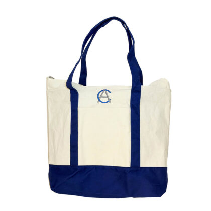 canvas tote with interlocking monogram