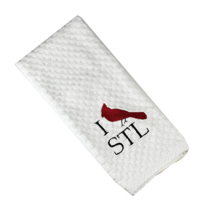 I Love STL kitchen towel