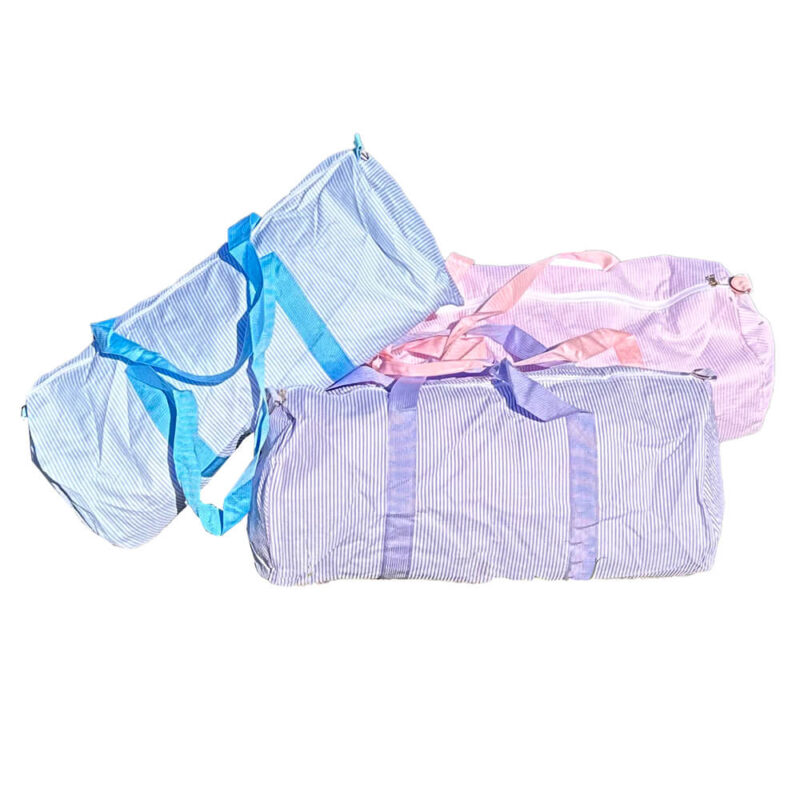 Personalized Seersucker Duffel Bag - Image 2