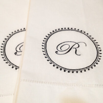 Single initial hand towels
