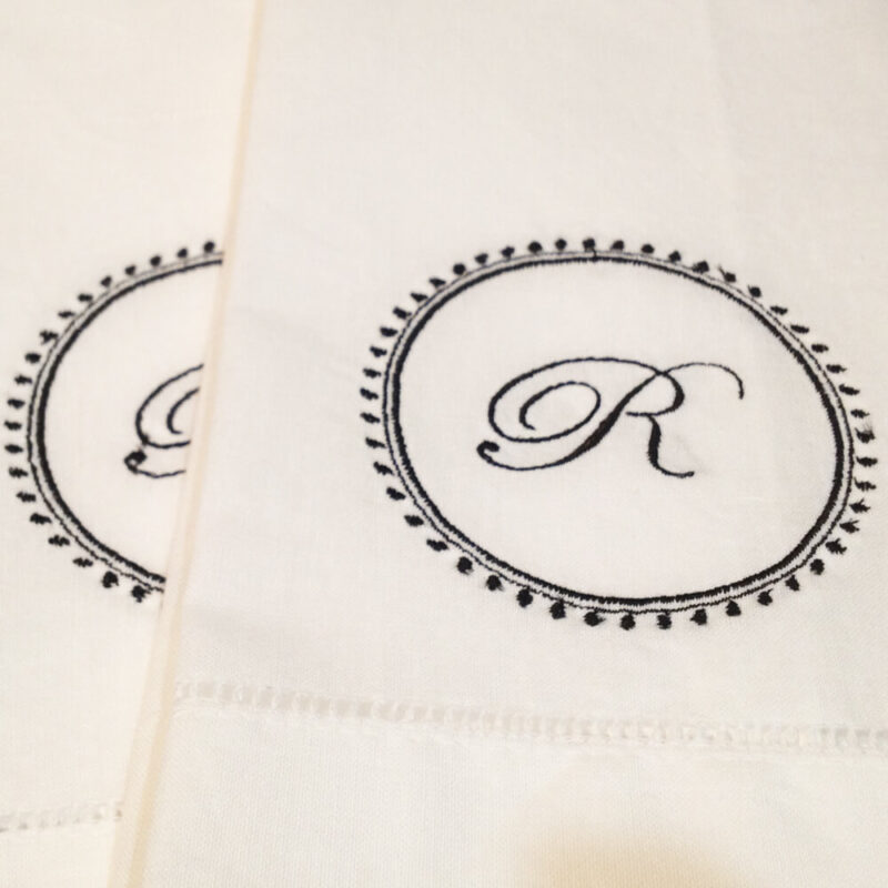 Single initial hand towels